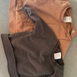 H&M Organic Cotton Baby Sweaters in Brown and Tan